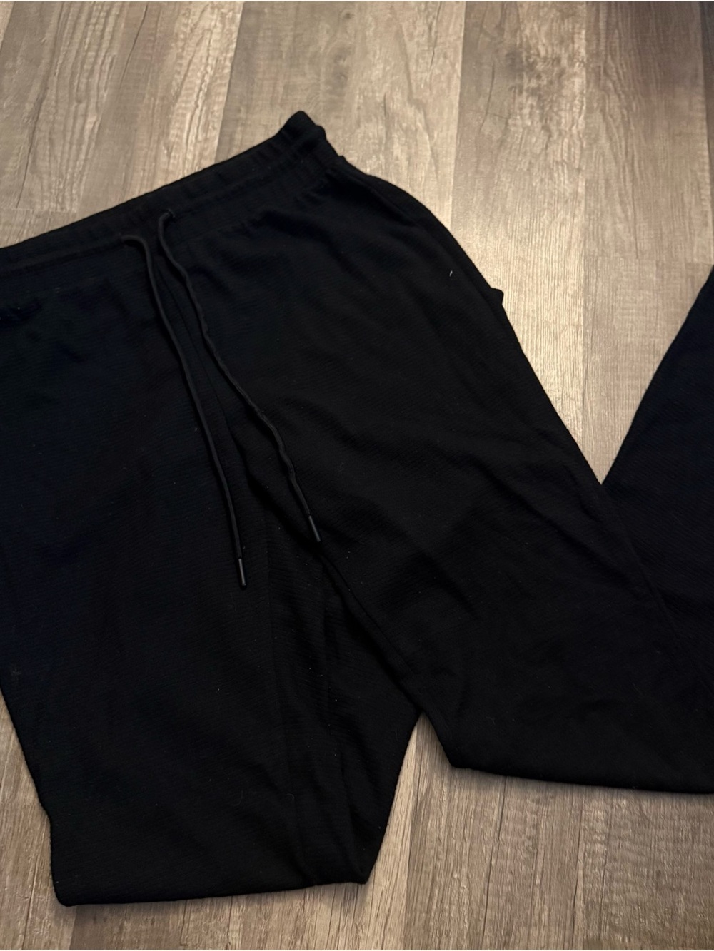 Better Together Black Flare Lounge Pants Wide Leg Drawstring